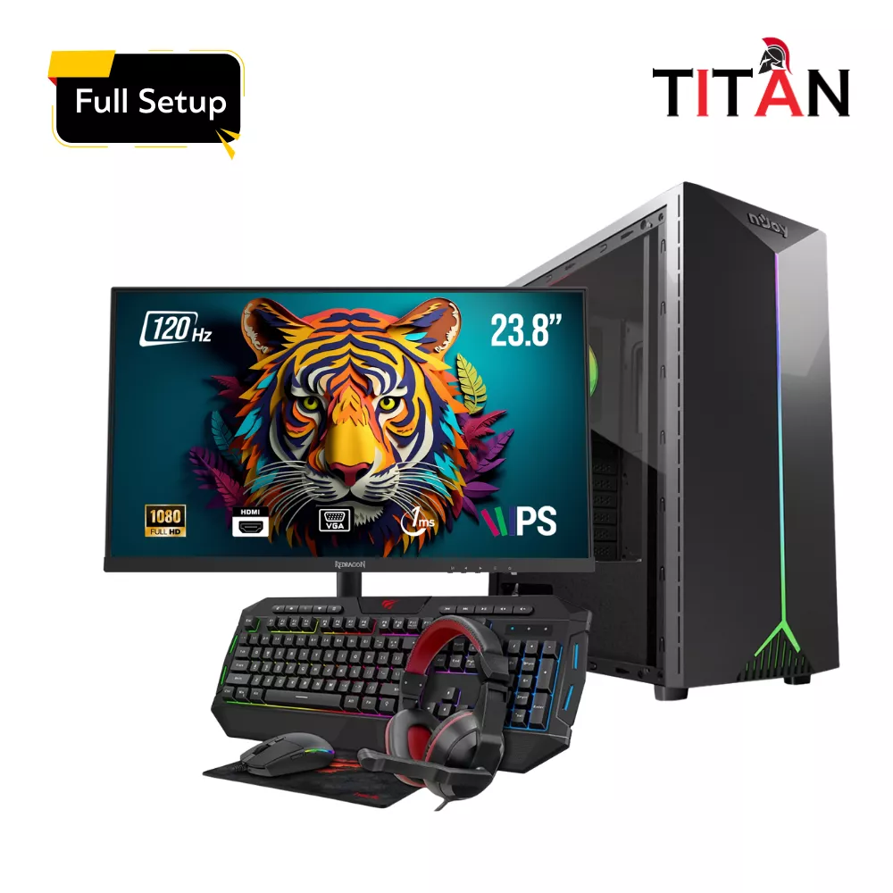 Full Setup Gamer TITAN FSS01 R5 5500GT |16GB| Ecran 24